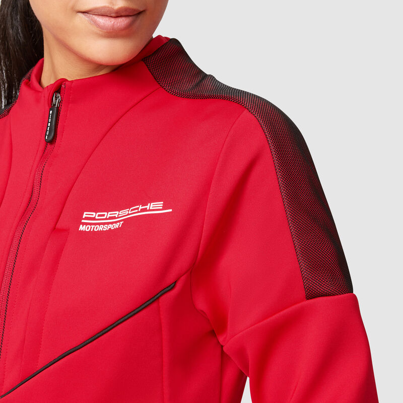 PORSCHE FW WOMENS SOFTSHELL JACKET - red