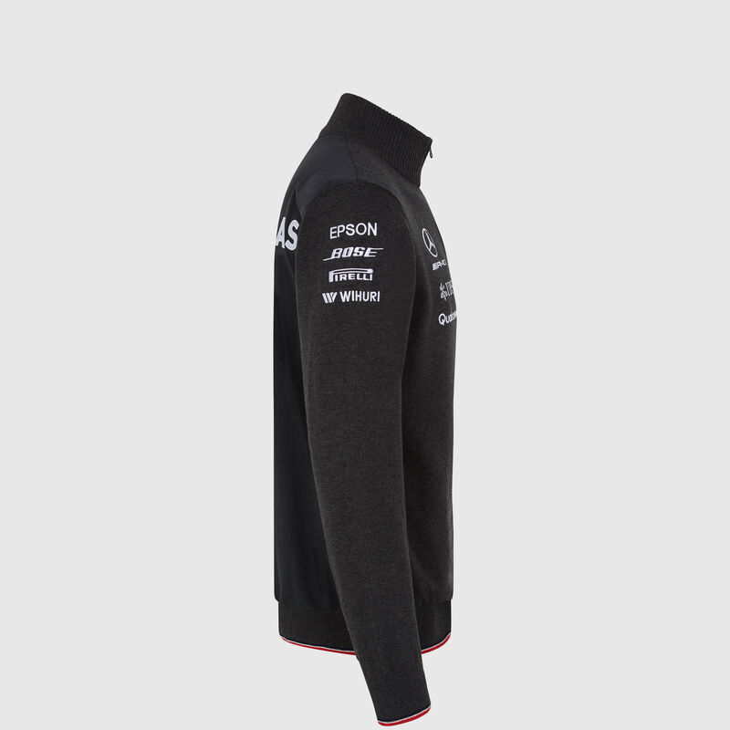 MAPM RP MENS HALF ZIP KNITTED JUMPER - grey