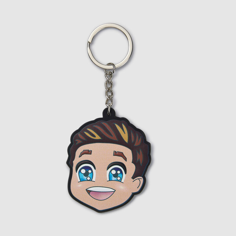 George Russell Caricature Keyring 2024 - Mercedes-AMG F1 - Blue ONE SIZE - 8719203407180 - Fuel For Fans F1 Merchandise store