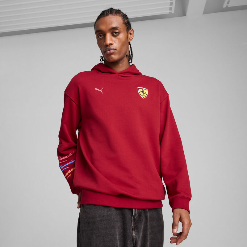 SF LS MIAMI GRAPHIC HOODIE - tibetan red