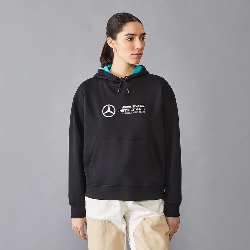 MAPF1 FW WOMENS OVERSIZED LOGO HOODY - black