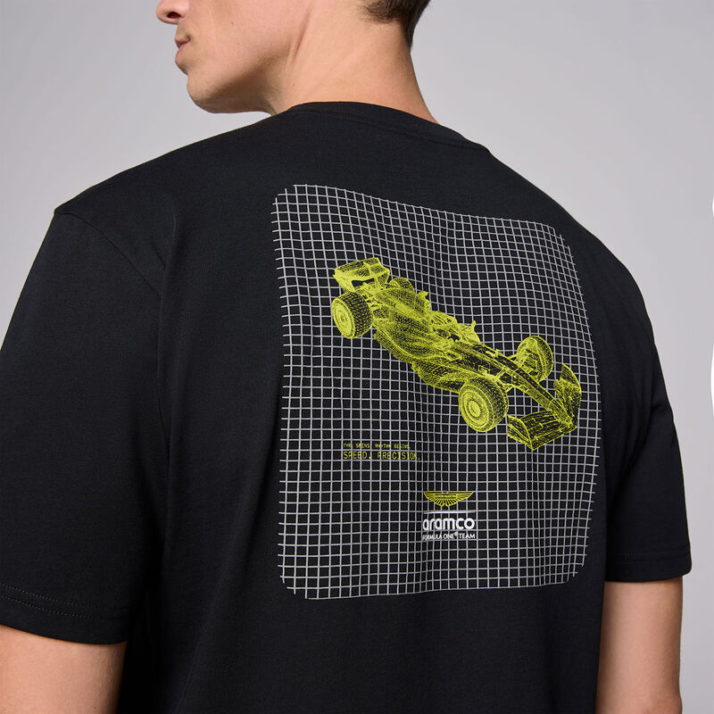 AMF1 FW MENS WIREFRAME GRAPHIC TEE - black