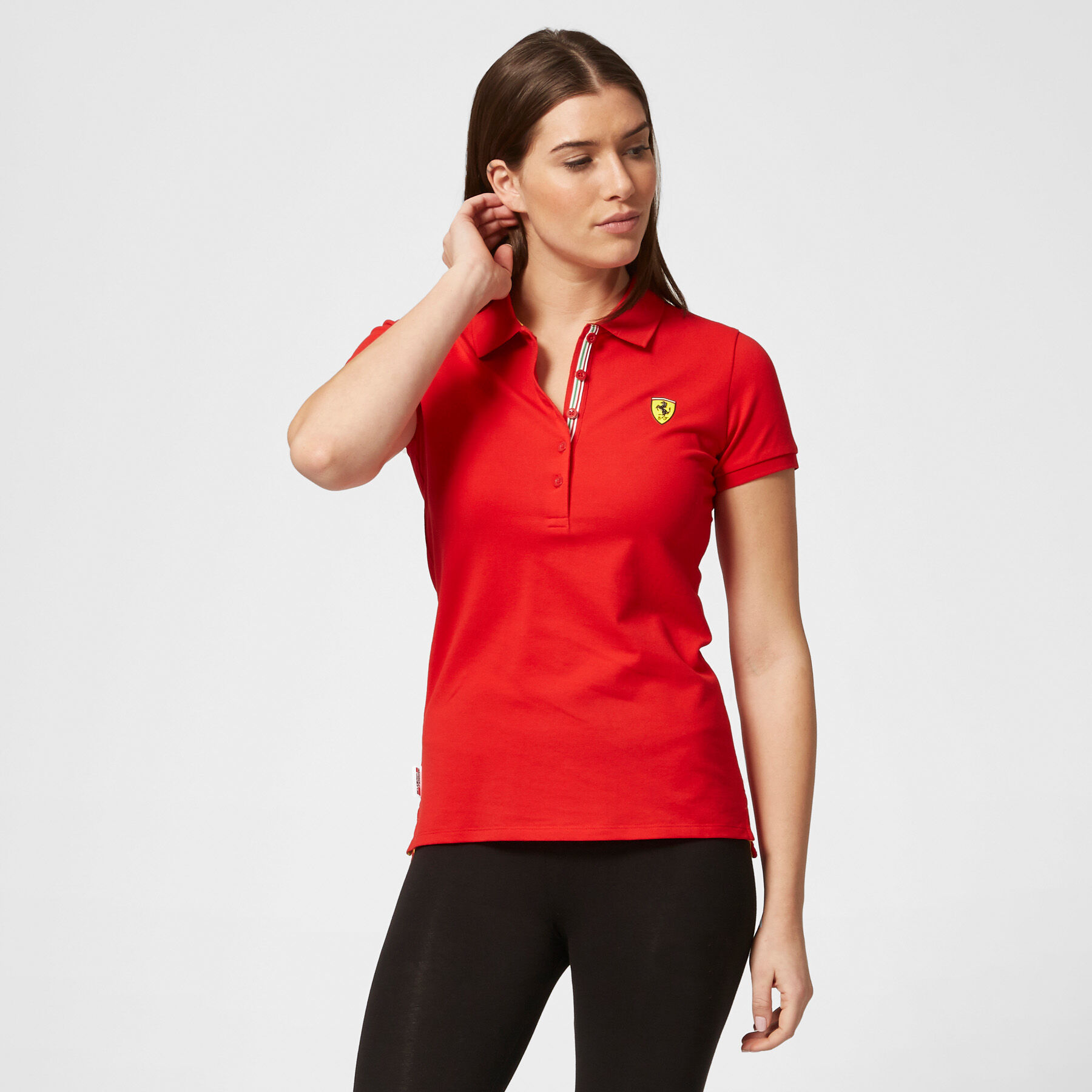 NWT Boys Ferrari Brand Long Sleeve Polo Shirts-Wine Red-#804-Size Small--1107 