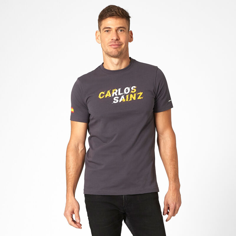 MCLAREN FW MENS SAINZ GRAPHIC TEE - Antracit