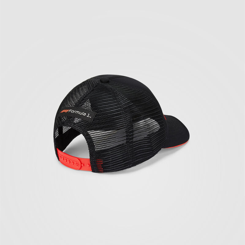 F1 FW LARGE LOGO TRUCKER CAP - black