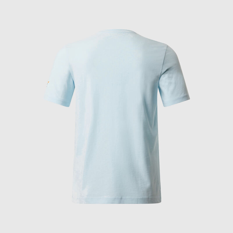 MCLAREN GULF SL CORE PRINTED VERTICAL STRIPE TEE - light blue