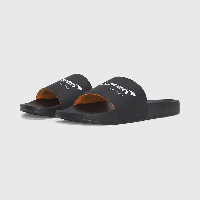 PUMA Leadcat Sliders 2026 - McLaren Racing - Puma black- puma white 40.5 for males - 4069161873157 - Fuel For Fans F1 Merchandise store