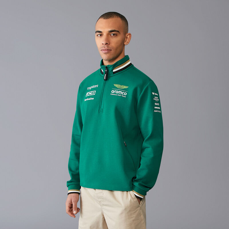 AMF1 RP MENS TEAM 1/4 ZIP - green