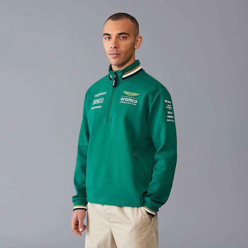 AMF1 RP MENS TEAM 1/4 ZIP - green