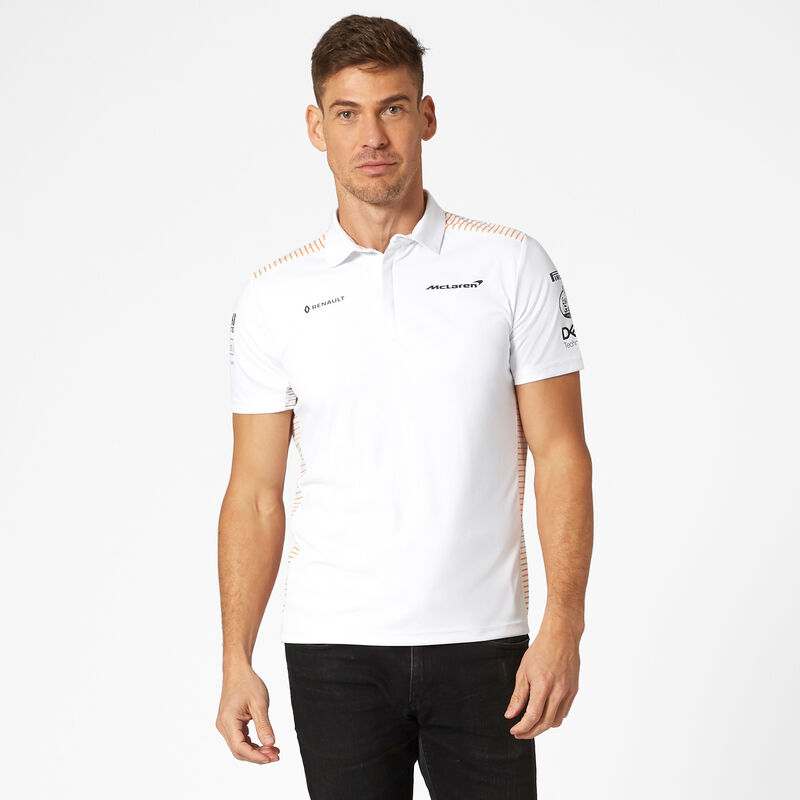 MCLAREN RP MENS TEAM POLO - white