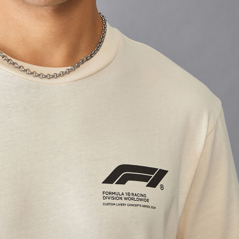 F1 FW CAR GRAPHIC TEE - creme brulee