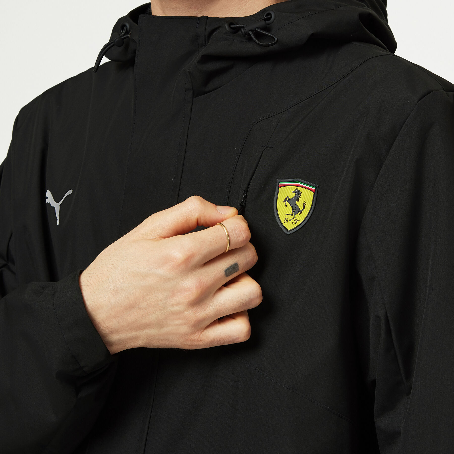 Logo Rain Jacket Scuderia Ferrari F1 Fuel For Fans