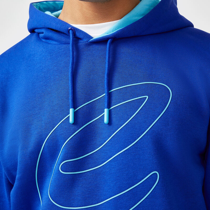 FE FW TONAL E LOGO HOODY - blue