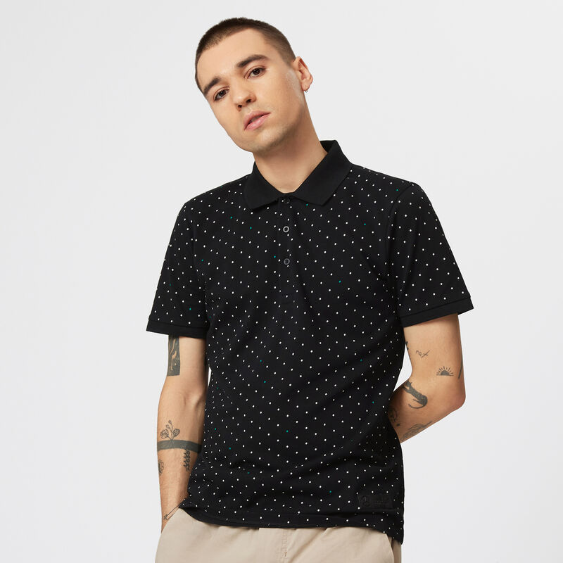MAPF1 FW MENS POLKA DOT POLO - black