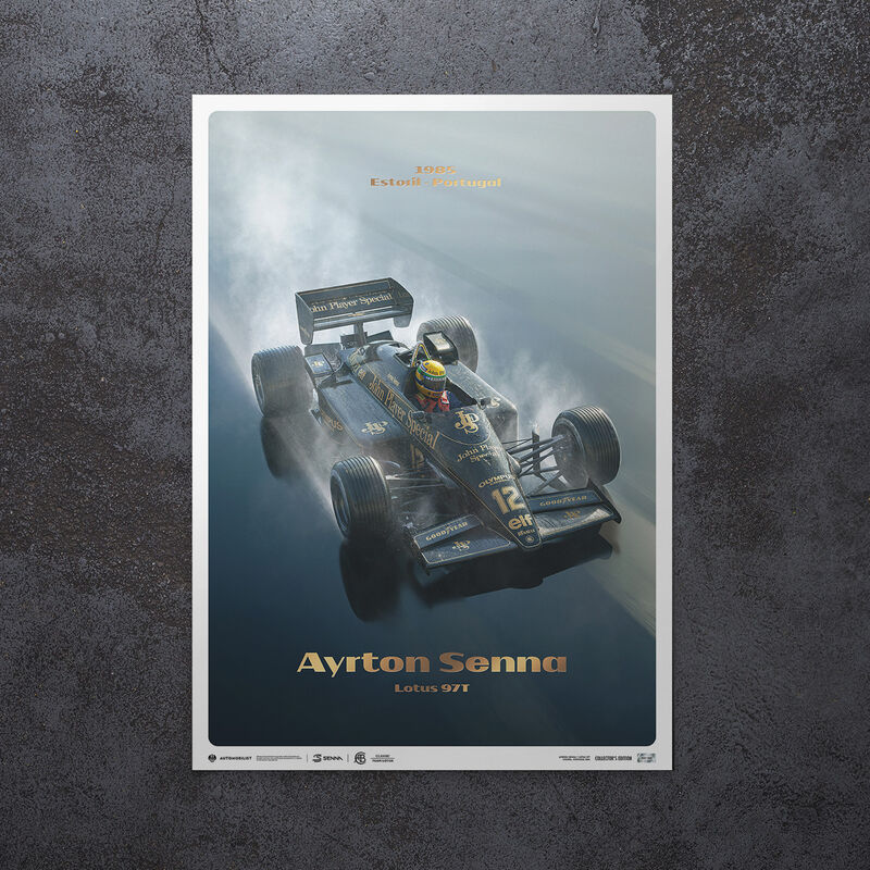 ASENNA SL LOTUS RAINMASTER ESTORIL 1985 POSTER - Multicolor