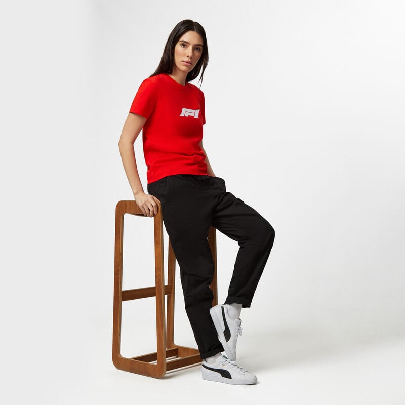 F1 FW WOMENS LOGO TEE - red