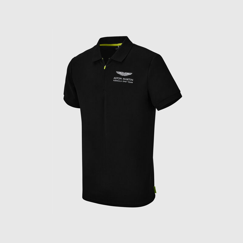 AMF1 LS MENS POLO - black
