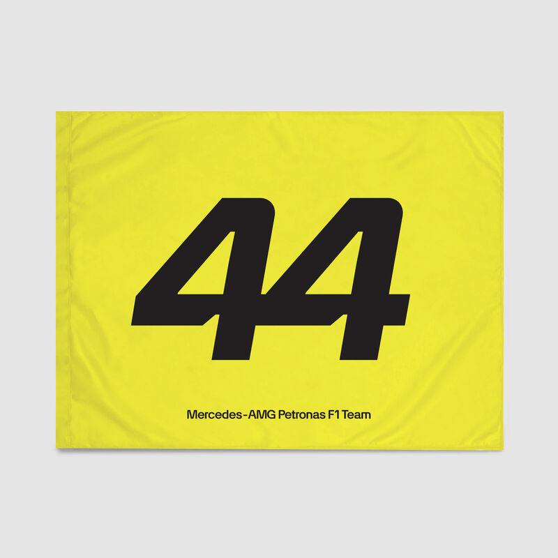 Lewis Hamilton Flag 2024 - Mercedes-AMG F1 - Neon yellow ONE SIZE - 8719203404165 - Fuel For Fans F1 Merchandise store