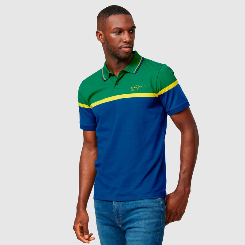 AS FW MENS STRIPE POLO - navy