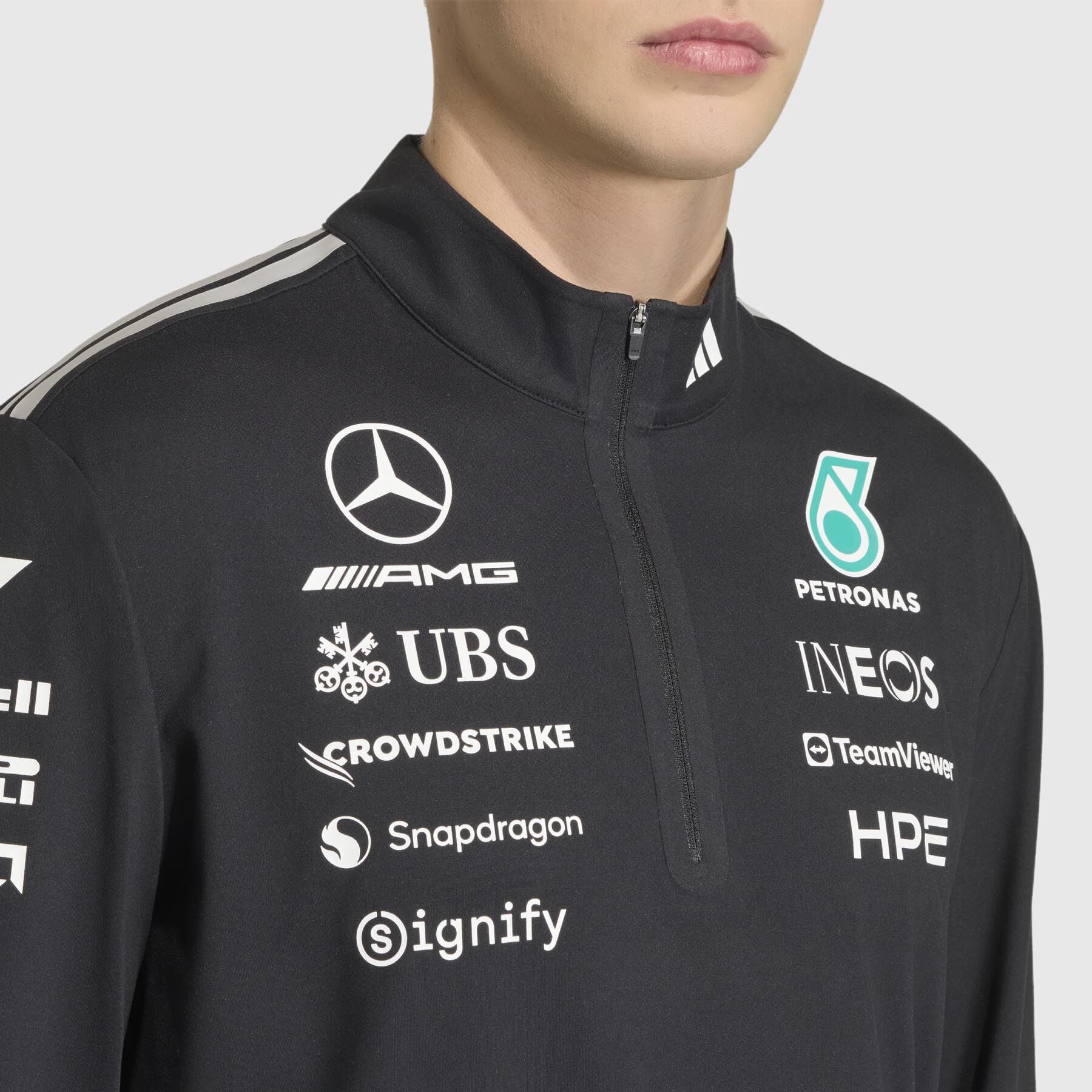 adidas 2026 Team Engineers 1/4 Zip Sweater - Mercedes-AMG F1