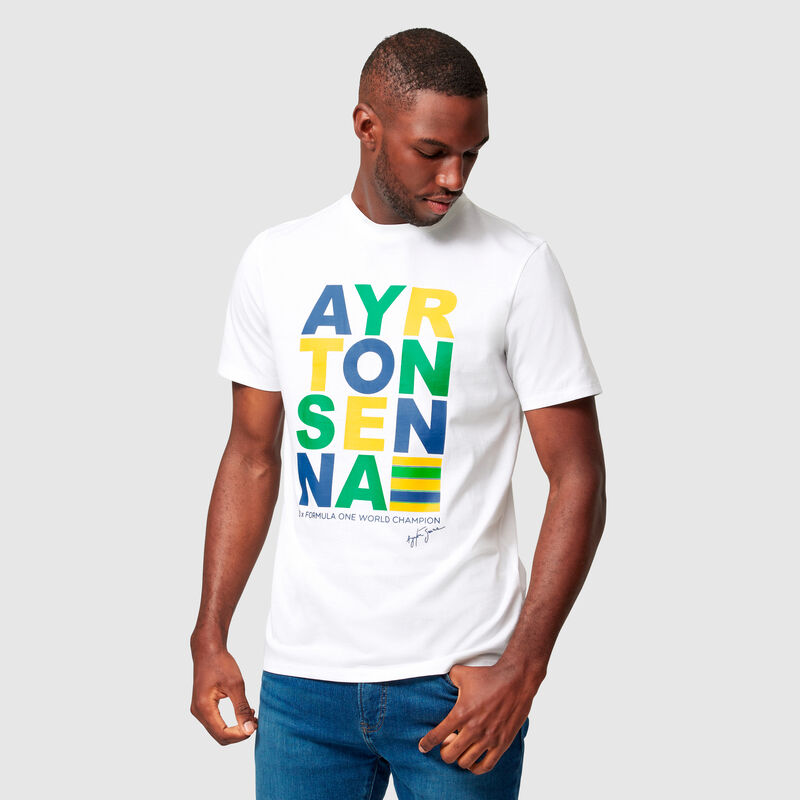 AS FW MENS STRIPE GRAPHIC TEE - white