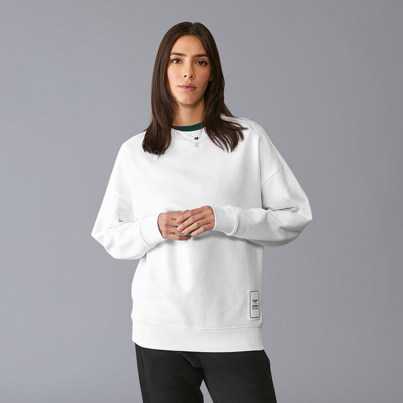 AMF1 FW LOGO CREW SWEAT - white