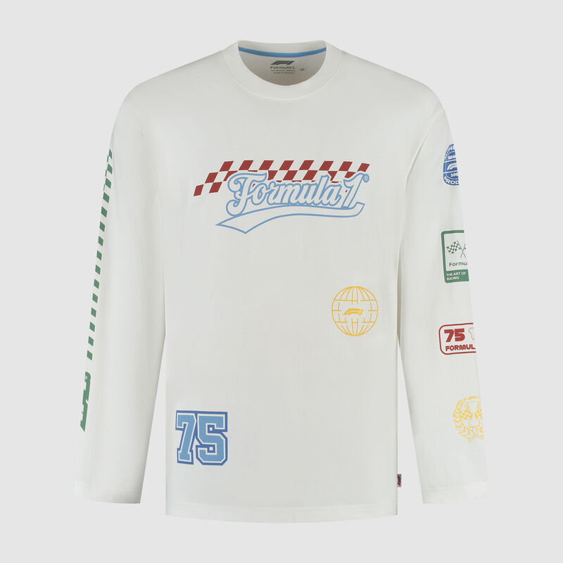 Legacy Graphic Long sleeve T-shirt 2025 - F1 Collection - White XXL for males - 8719203596020 - Fuel For Fans F1 Merchandise store