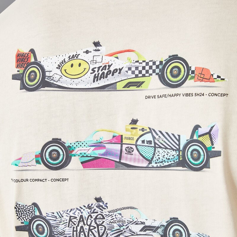 F1 FW CAR GRAPHIC TEE - creme brulee