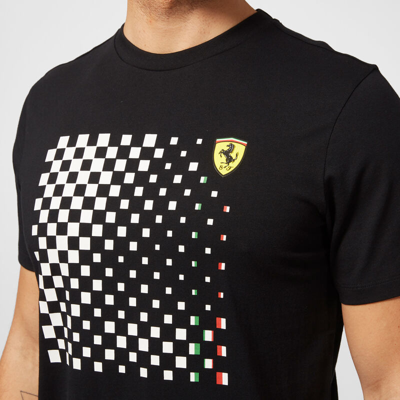 SF FW MENS CHECKERED GRAPHIC TEE - black