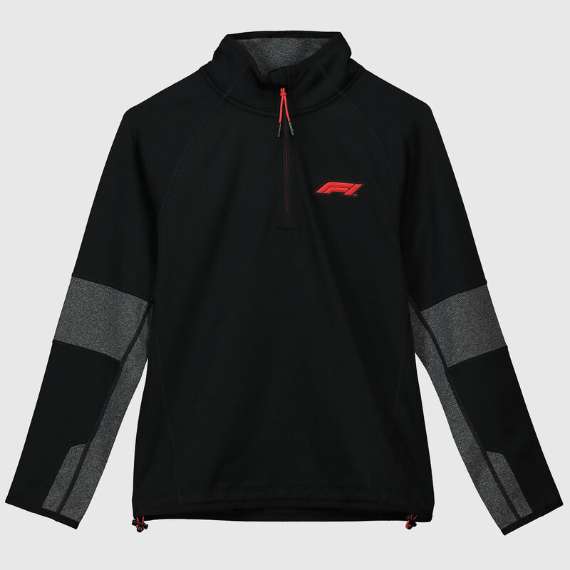 F1 TECH COLLECTION HALF ZIP MIDLAYER - KIDS - black