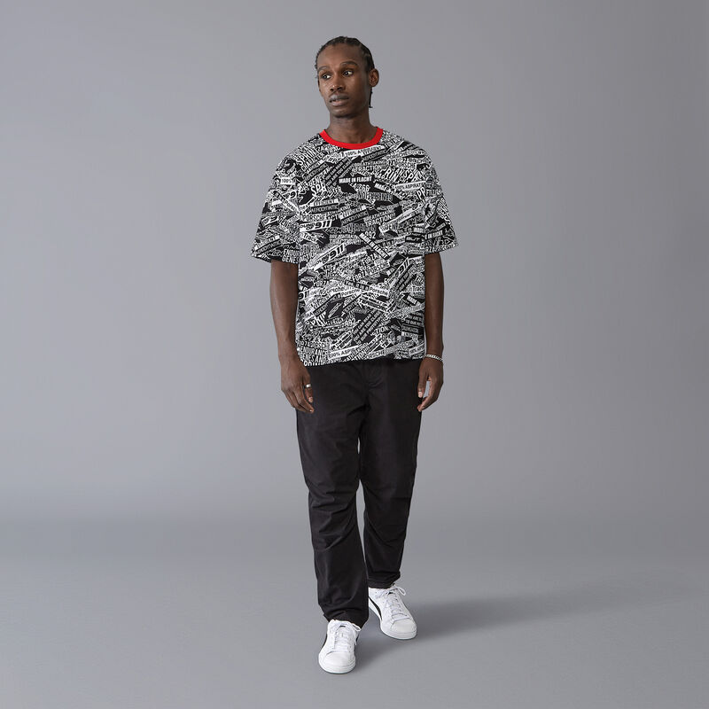 PORSCHE FW AOP OVERSIZED TEE - black