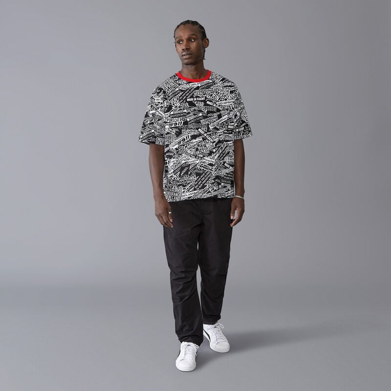 PORSCHE FW AOP OVERSIZED TEE - black