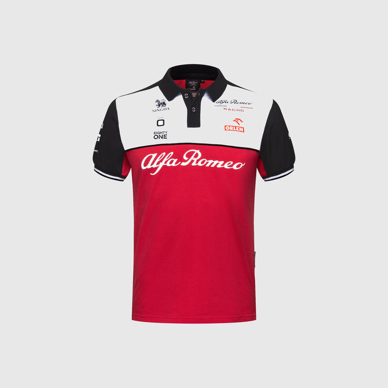 ALFA ROMEO RACING MENS POLO - red
