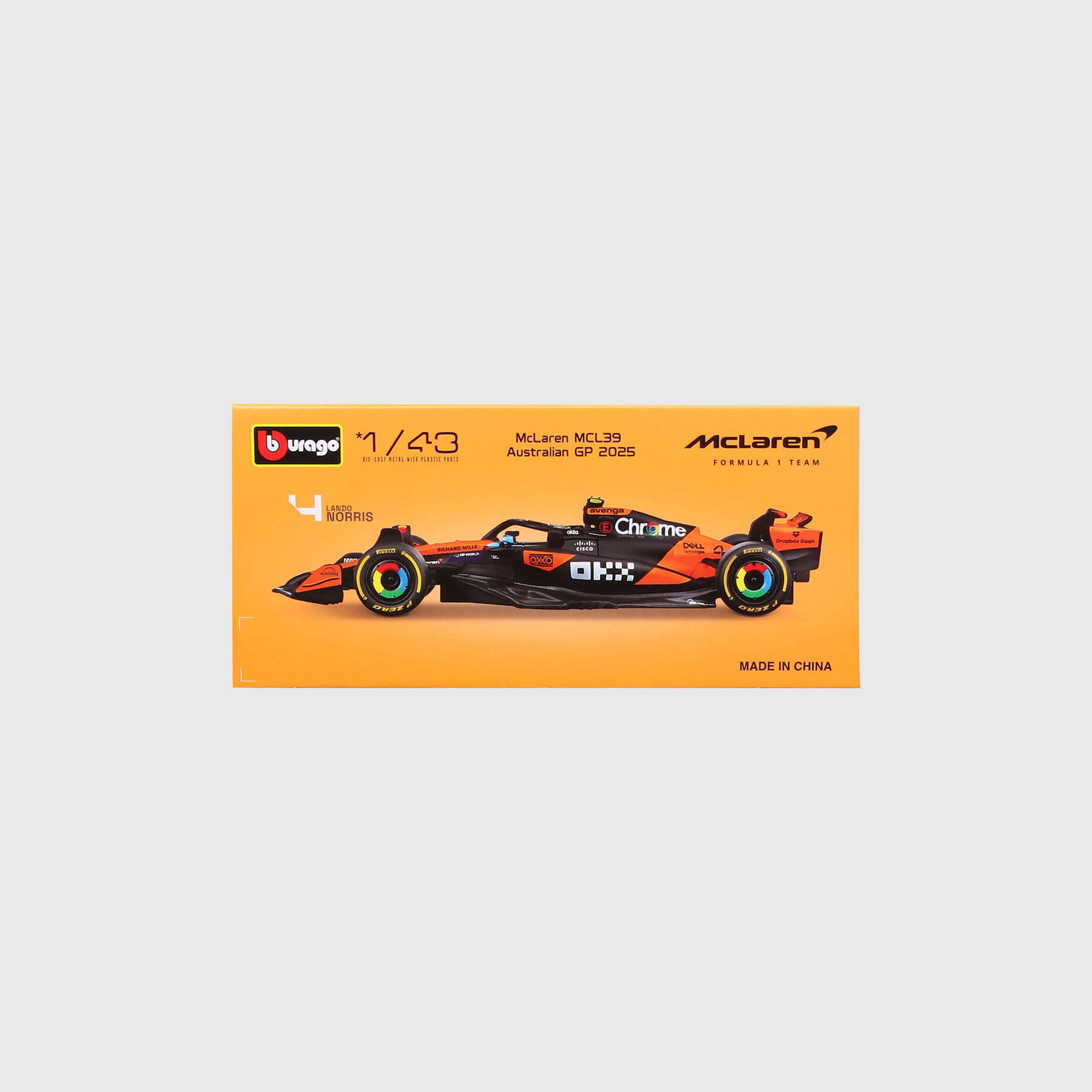 2025 Lando Norris MCL39 1:43 Scale Model - McLaren Mastercard F1