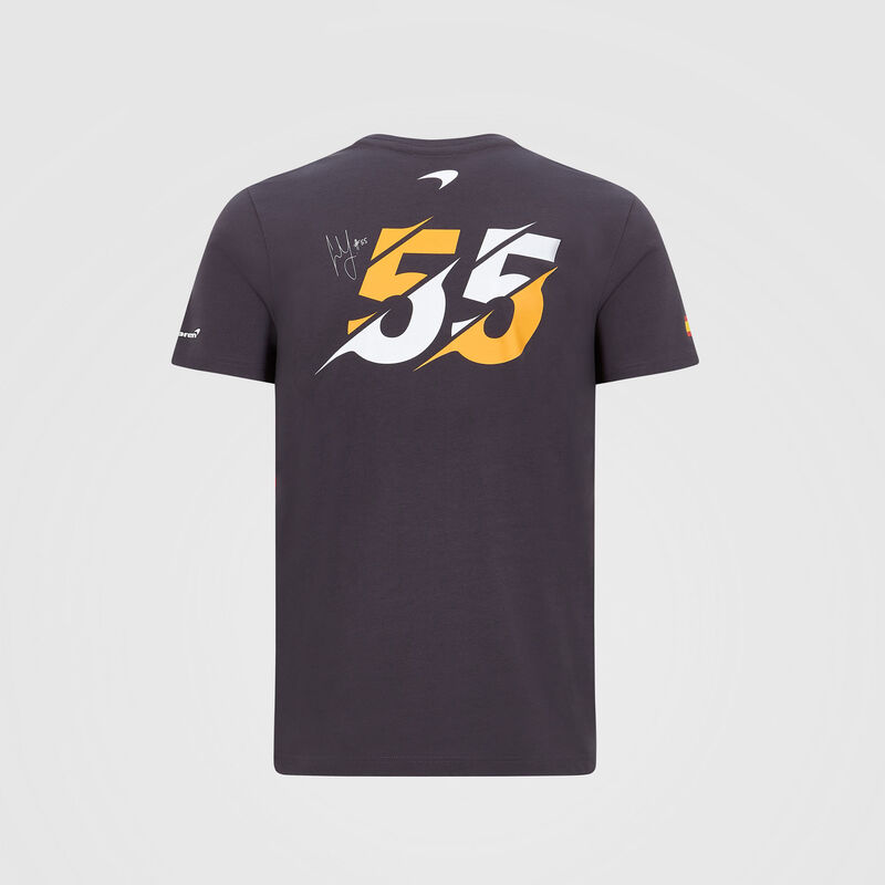 MCLAREN FW MENS SAINZ GRAPHIC TEE - Antracit