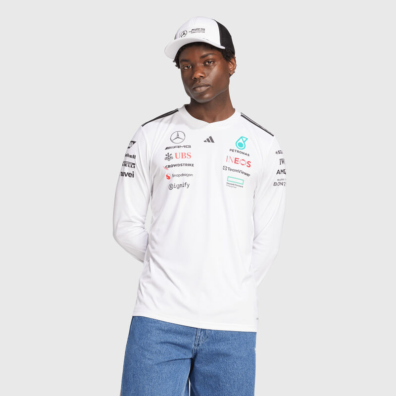 MAPF1 RP MENS DRIVER LS TEE - white