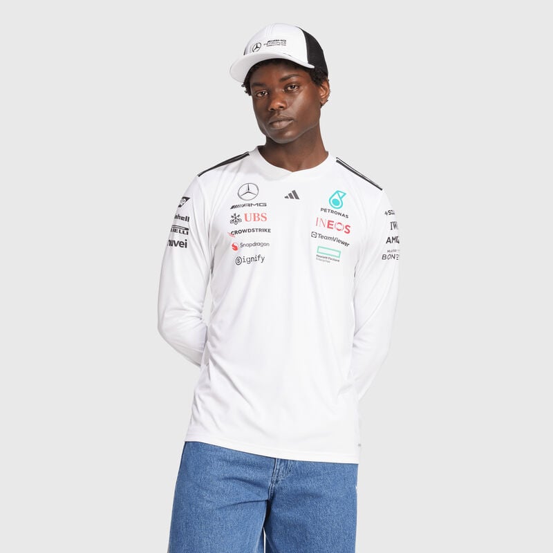 MAPF1 RP MENS DRIVER LS TEE - white