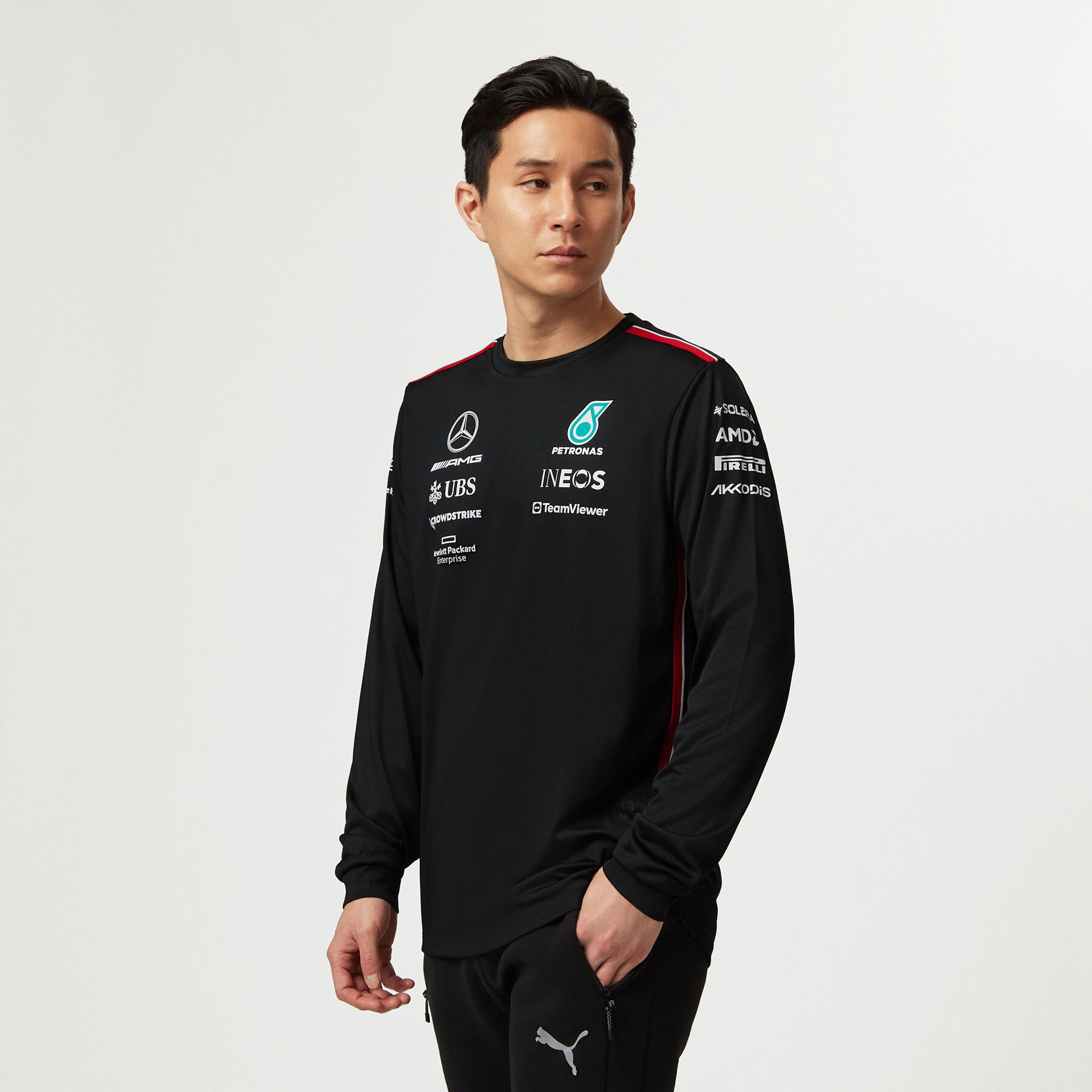 Mercedes benz long top sleeve shirt