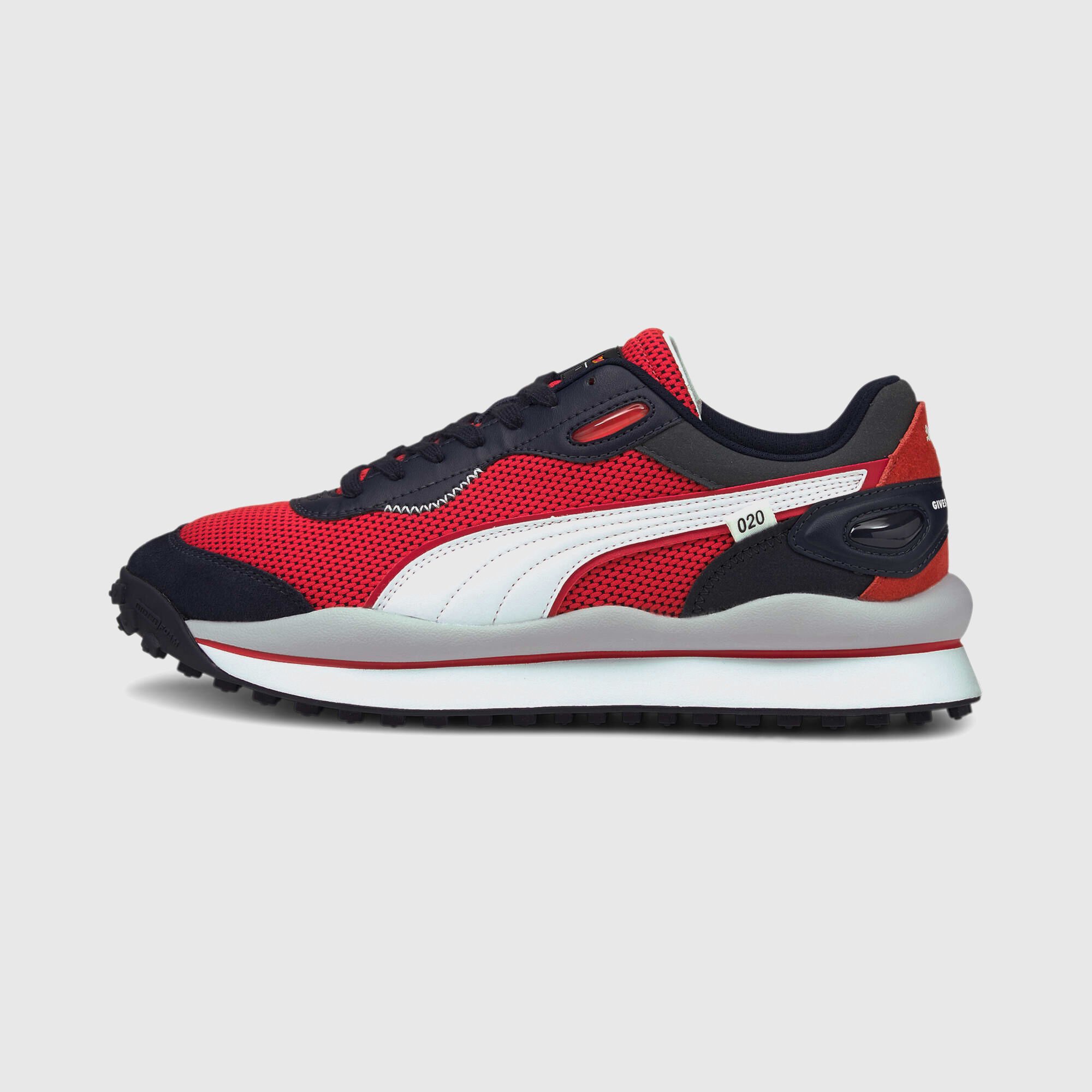 puma black white trainers