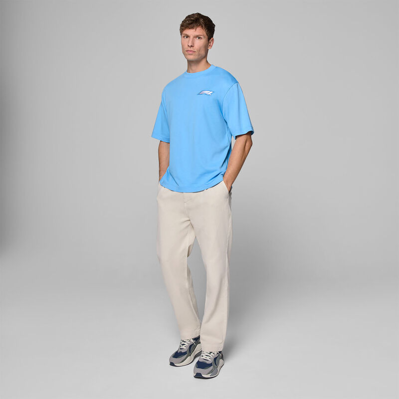 F1 FW HERITAGE LOGO TEE - blue