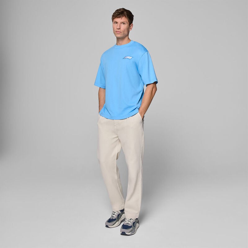 F1 FW HERITAGE LOGO TEE - blue