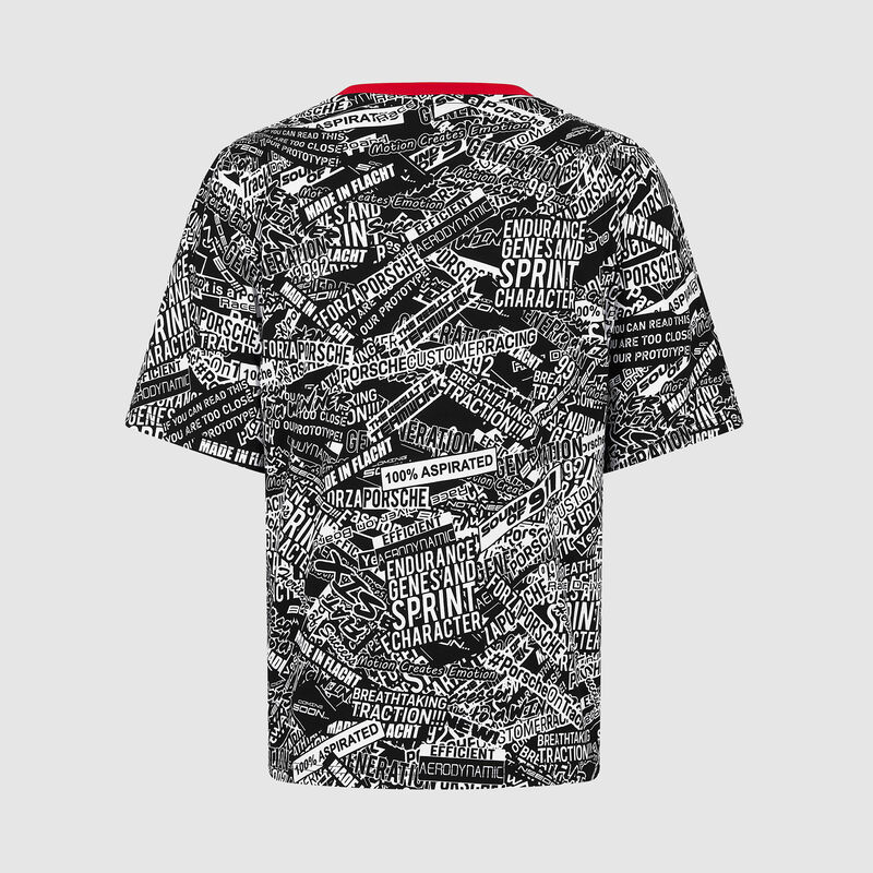 PORSCHE FW AOP OVERSIZED TEE - black