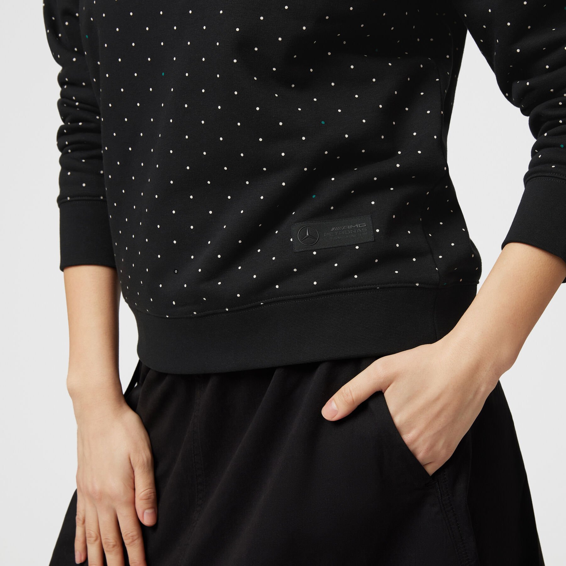 Polka dot sweatshirt womens deals
