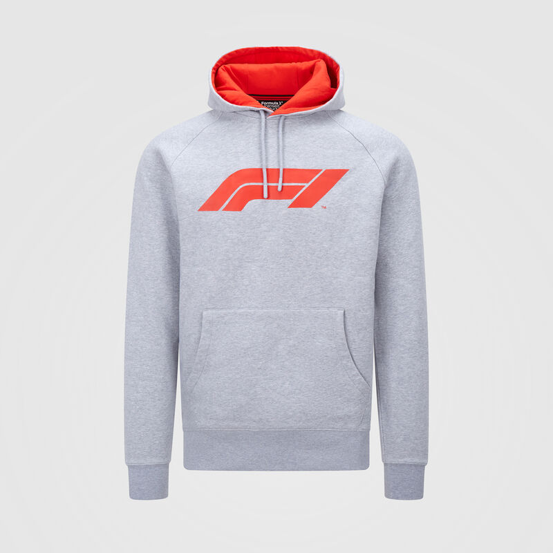 F1 FW LARGE LOGO HOODED SWEAT - grey