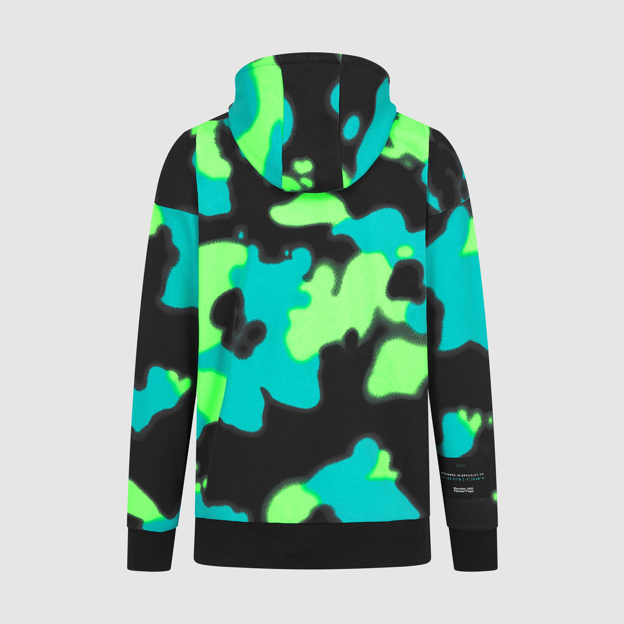 Spray Camo Relaxed Fit Hoodie 2024 Mercedes AMG F1 Multicolor 3XL for males 8719203407883 Fuel For Fans F1 Merchandise store