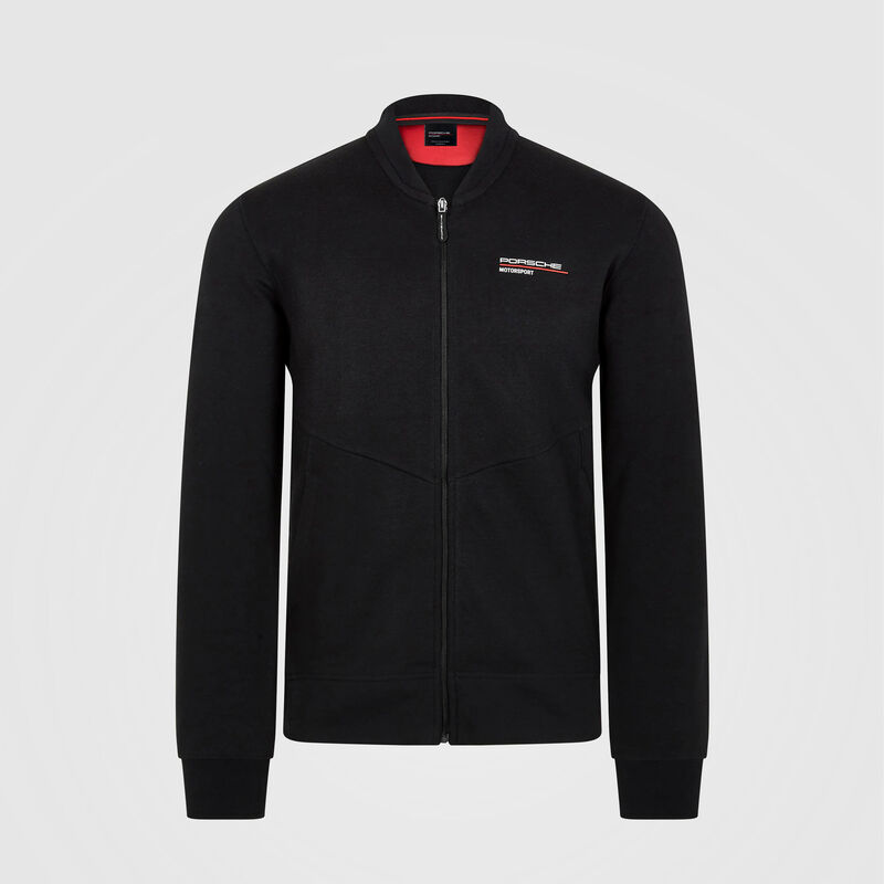 PORSCHE FW MENS ZIP SWEAT - black