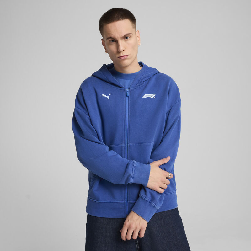 F1 LS GRAPHIC FULL ZIP HOODIE - blue