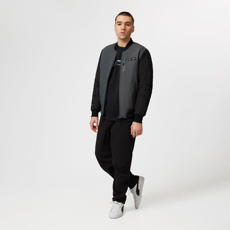 MAPF1 FW BOMBER JACKET - grey / black