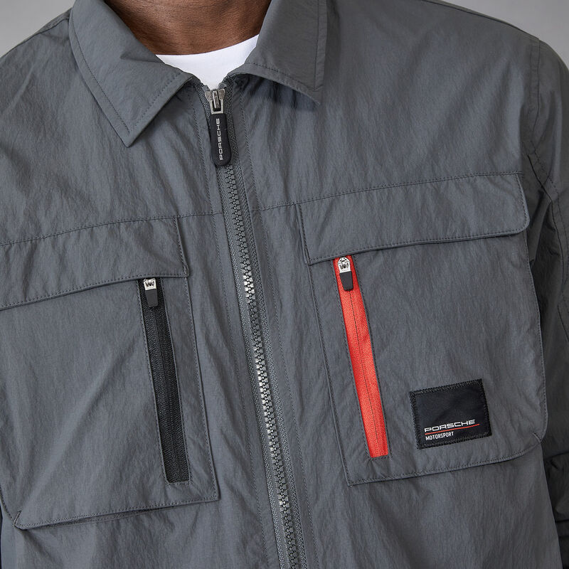 PORSCHE FW MENS UTILITY OVERSHIRT - grey