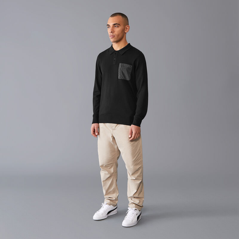 MAPF1 FW MENS ELEVATED KNIT POLO - black
